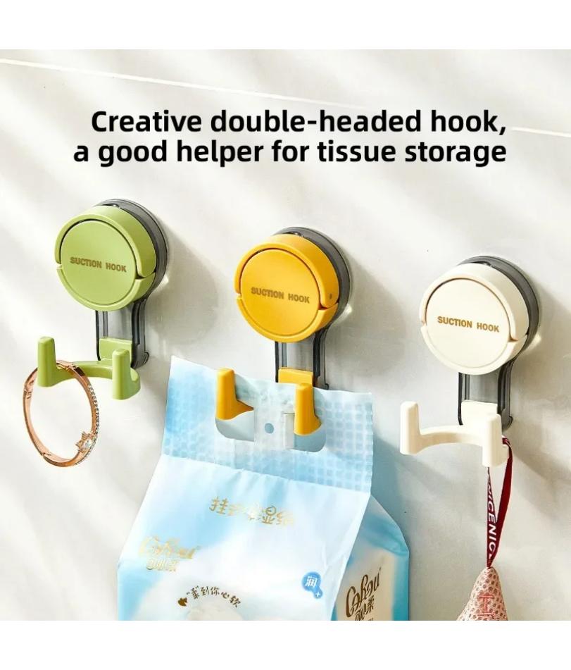 hooks Suction Cup Hook No Punching Wall Hooks for Bathroom Kitchen Bedroom Reusable Towel Clothes Hanger Hook Home Organizer