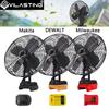 6/8In Camping Fan Outdoor Fishing Wireless Desktop Portable Metal Fan Strong Wind Fan For Makita/Dewalt/Milwaukee 18V BatteryPin