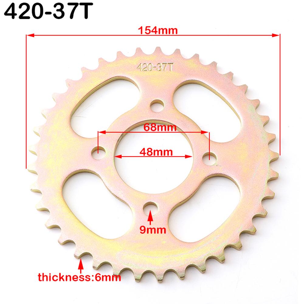 420/428 Chain Rear Sprocket 48mm-68mm Fit For 50cc 70cc 90cc 110cc 125cc ATV Go Kart Buggy Quad Dirt Bike Trike Motorcycle Parts