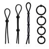 Men's Silicone Chastity Lock Set - 7-Piece Multiple Restraints & Penis Ring Adult Toys
