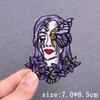 Hip Hop Punk Embroidery Patch Iron On Patches For Clothing Skull Animal Embroidered Patches For Clothes Stripe Badges Stickers