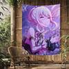 Kawaii Japanische Wandbehang Akiyama Mizuki Wandbehang Böhmischer Wandbehang Niedliche Kernzimmerdekoration Ästhetische Heimdekoration Wandbehang