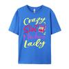 Crazy Slot Machine Lady Lucky Las Veagas Casino Game White Graphic Tee Fall Christmas Shirt Letter Tshirt