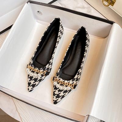 Ploché Boty Ženy Francouzské Single -Shoe Dámské Nové Pointy Ploché Dámské Boty Všestranné Velké Dámské Boty 41 -43