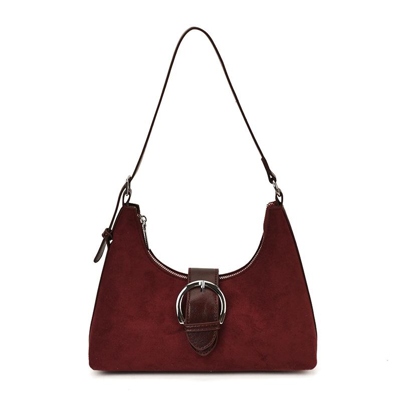 

Нишевая матовая сумка под мышкой, Модная и универсальная одноплечевая сумка кроссбоди и Ретро-сумочка красный