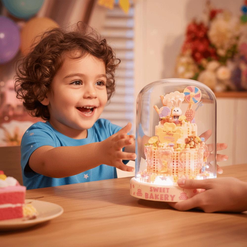 Exquisite Design Tree Building Block Kit With Ambient Light Flower Assembly Blocks Children Toy