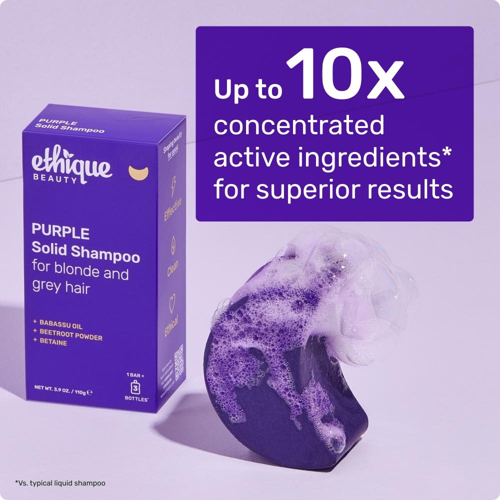 Ethique Beauty Purple Solid Shampoo Bar 3.9 Oz