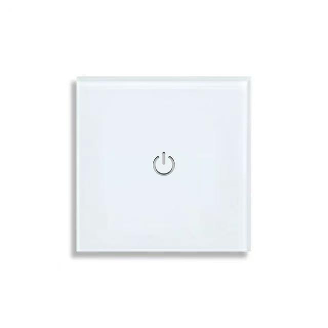 Eu 86 * 86 mm 2 Gang 2 Way Touch Dual Switch Hardened Glass Panel Sensor Switch Staircase Bedroom Switch 220 V 12 a