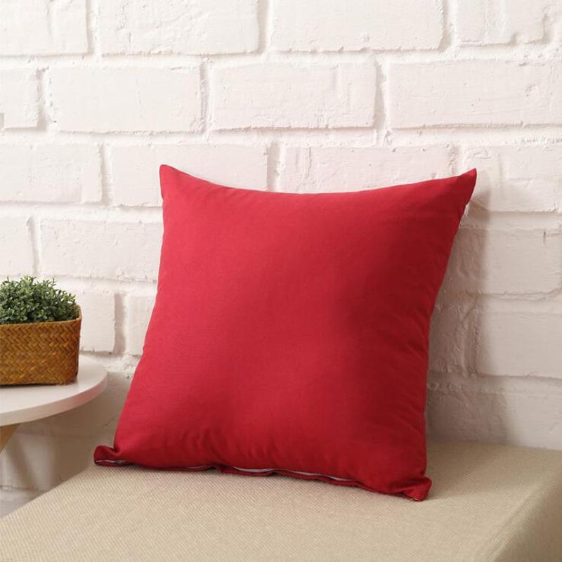 Candy Color Cushion Cover Solid Color Pillow Case Cover Decorative Pillowcase Seat Car Cushion Cover Pillow Case Home Supply