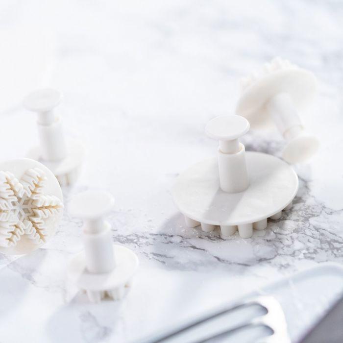 Emporte-pièce - zenker - flocon de neige - lot de 3 - plastique - 2,5/4/5,5 cm