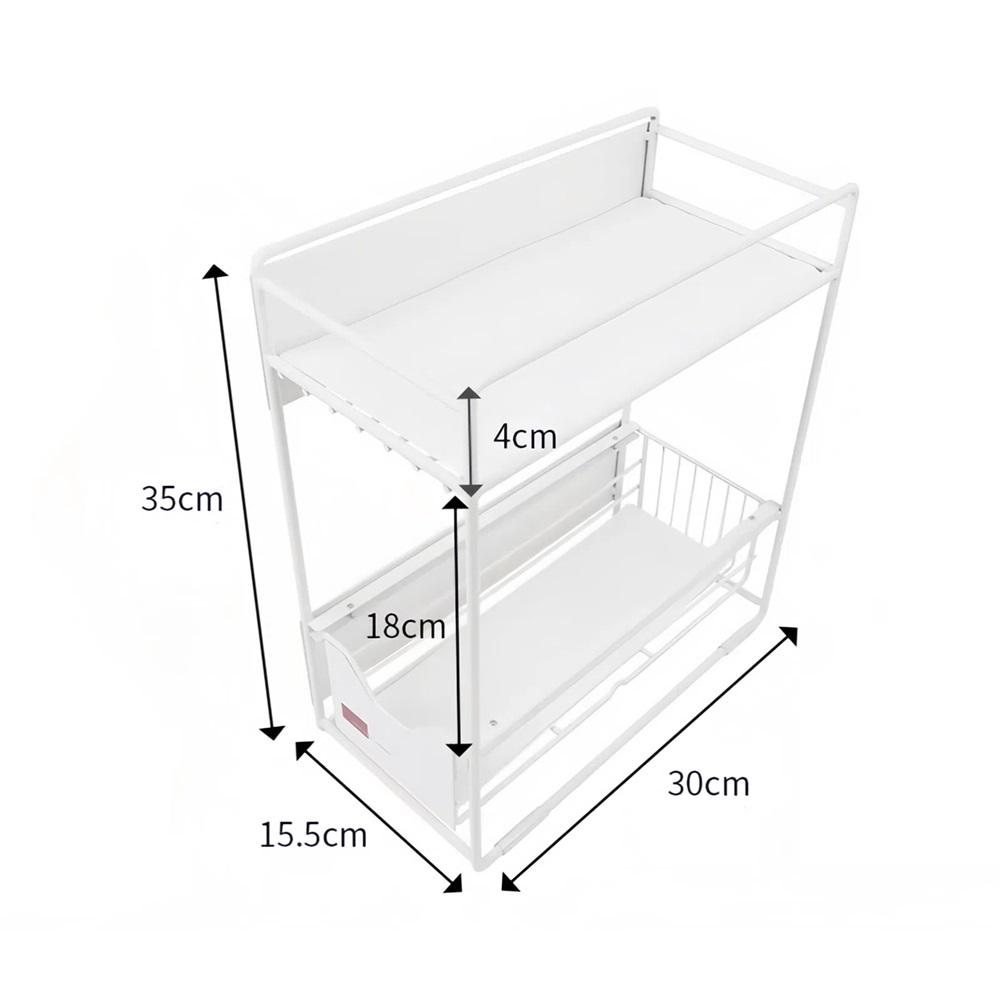 

Магнитная полка для хранения на холодильник, боковое хранение, настенная, совмещенная боковая полка для хранения, многоярусная полка для кухонных принадлежностей и специй 2 layer（tissue holder белый