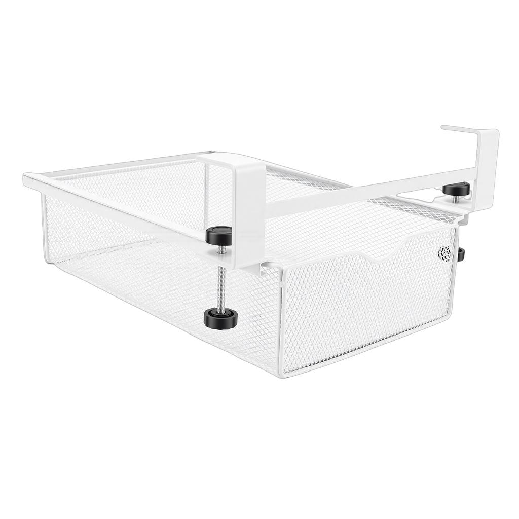 Under Desk Drawer Slide Out No Drill Metal Under Table Storage Shelf Tray Basket Organizer for Home Workplace Cabinet