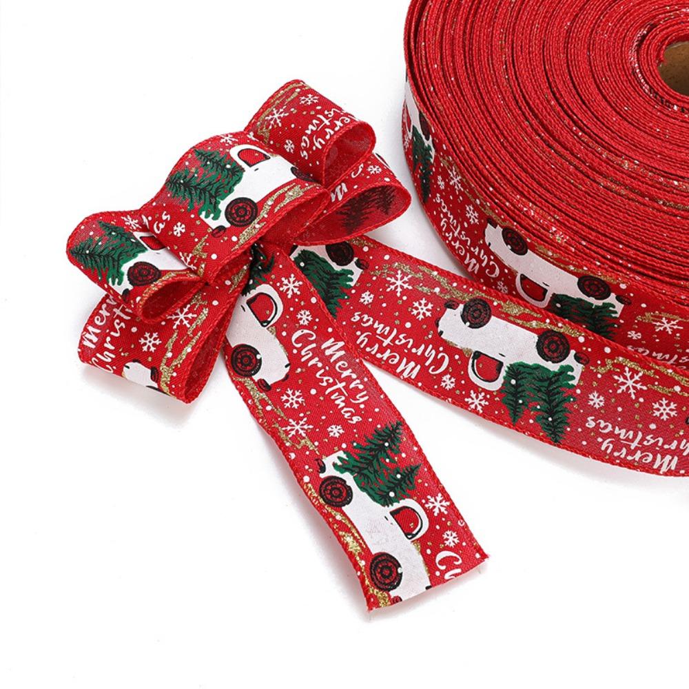 DIY Wreath Christmas Ribbon 5CM 6.3CM 2M Christmas Gift Packing Wrapping  Party
