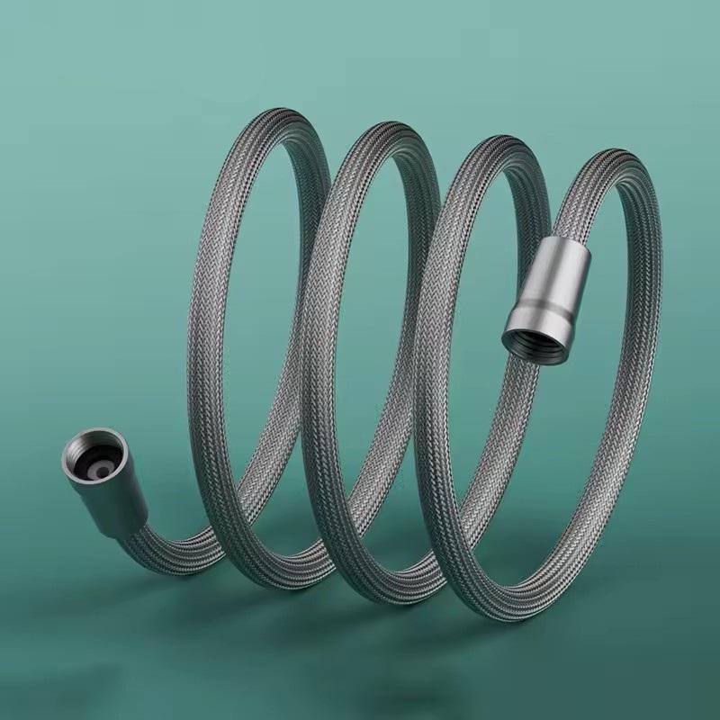 New 1.5/2M Nylon Rope Braided Shower Pipe 4 Points Universal Water Pipe Hot And Cold Shower Head Explosion-proof Connecting Pipe