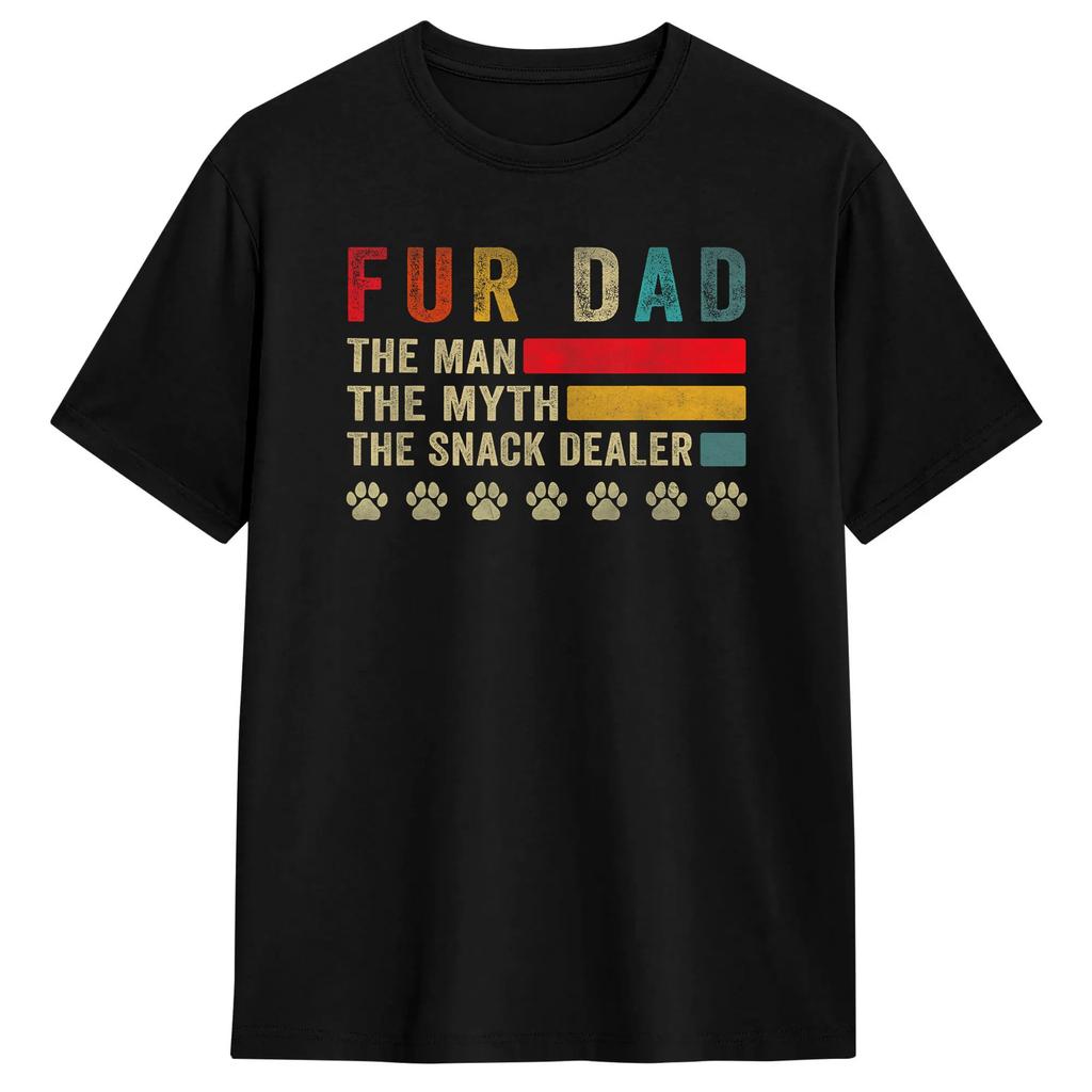 Unisexs Tshirt Retro Fur Dad The Unisex The Myth The Snack Dealer Dog Dad Tshirts Fashion Summer Tees Vintage 100 Cotton Clothes
