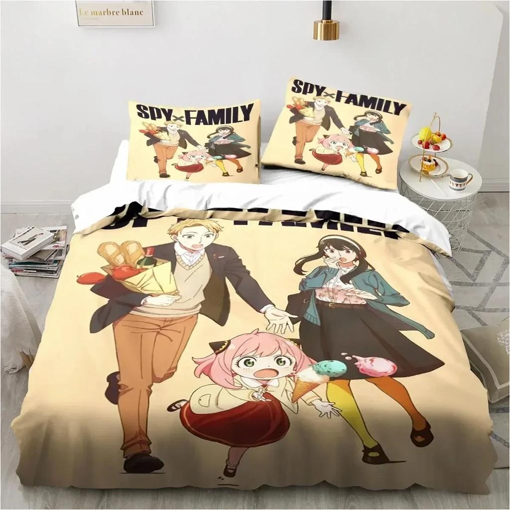 Comforter Spy×Family Anime Comforter Bedding Set Printed Bed Set With Bed Soft Queen King Size Bedclothes Home