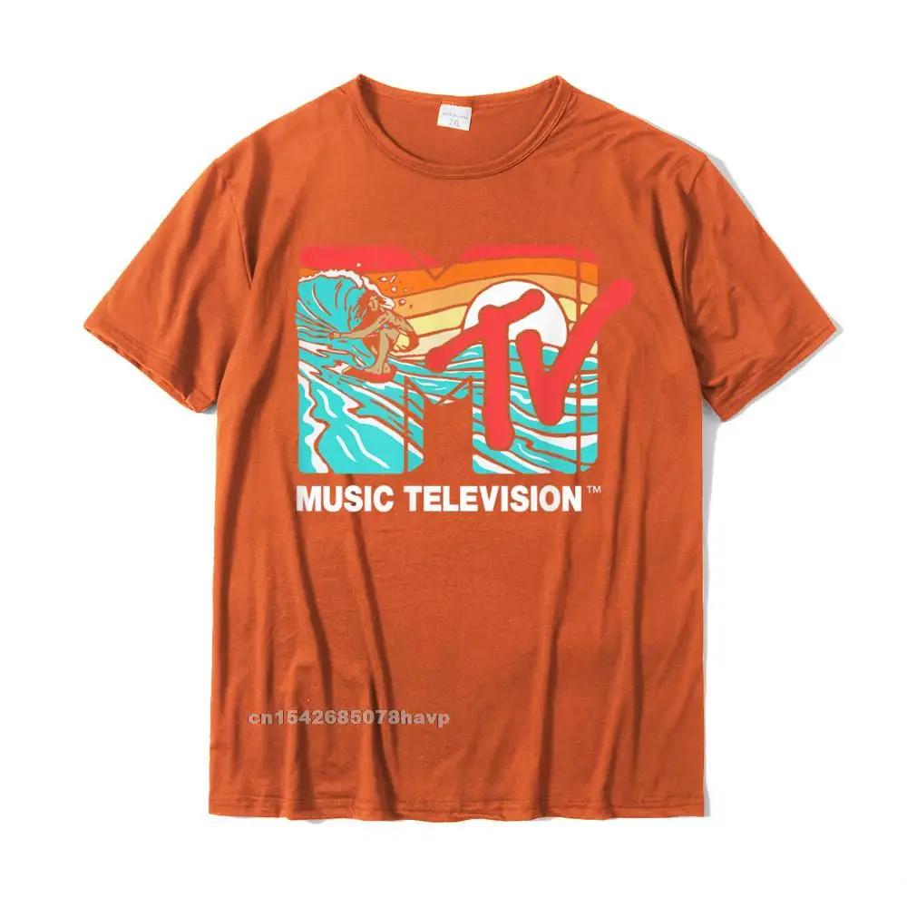 Mademark X MTV - MTV Catch A Wave MTV Surfer Logo Retro Grafik T-Shirt im Angebot Herren T-Shirt Gruppen-T-Shirt Baumwolle Lässig