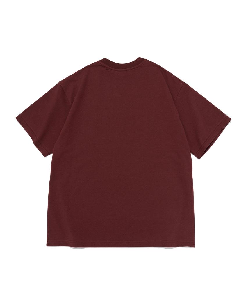 SEOUL APPAREL Bold Lettering Logo Short Sleeve T-Shirt (Wine)