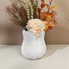 Silicones Dried Flower Vase Mold with Cable Knit Pattern Creative Art Project Tool For Tabletop Displays And Crafts