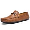 Fashion Punk Style Male Wedding Shoes Men's Handmade Leather Loafers Casual Driving Flats Handmade Slip-on Shoes New Comfy Moccasins