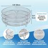 Three Stackable Air Fryer Stainless Steel Basket Tray Rack Ovens Racks Air Fryer Accessories Kitchen Gadgets Baking Tools