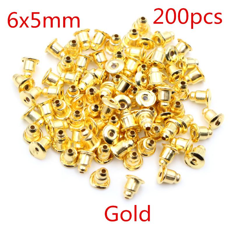 Multi-colors Metal and Plastic Earring Back Plug Cap Nail Accessories Anti-allergic Anti-inflammatory DIY Jewelry Accessories