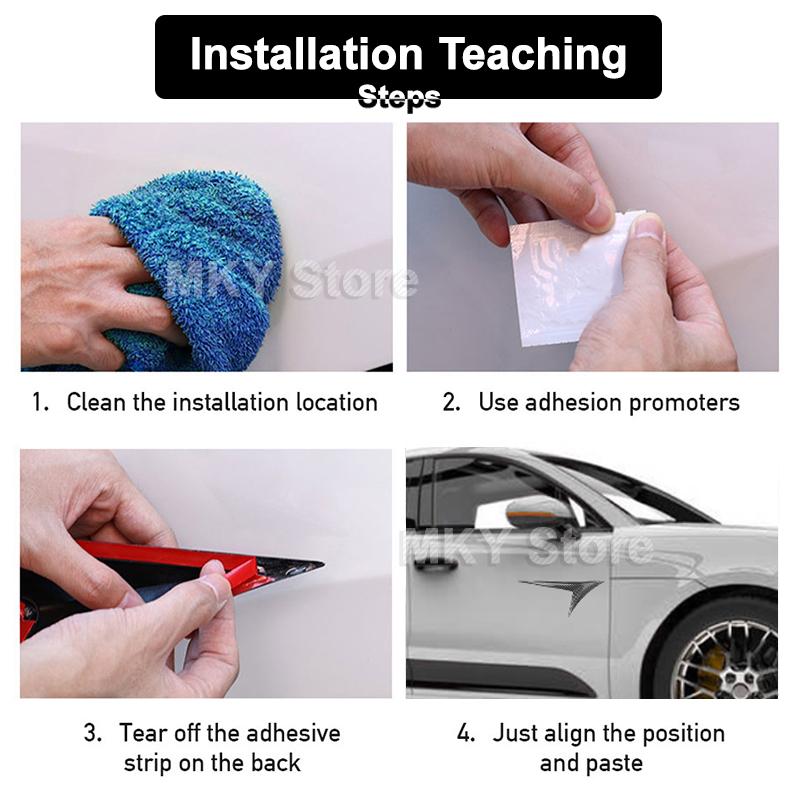 Car Leaf Board Decoration Sticker Car Exterior Air Intake Flow Side Fender Vent Wing Cover Trim Tuning Car Styling Shark Gill