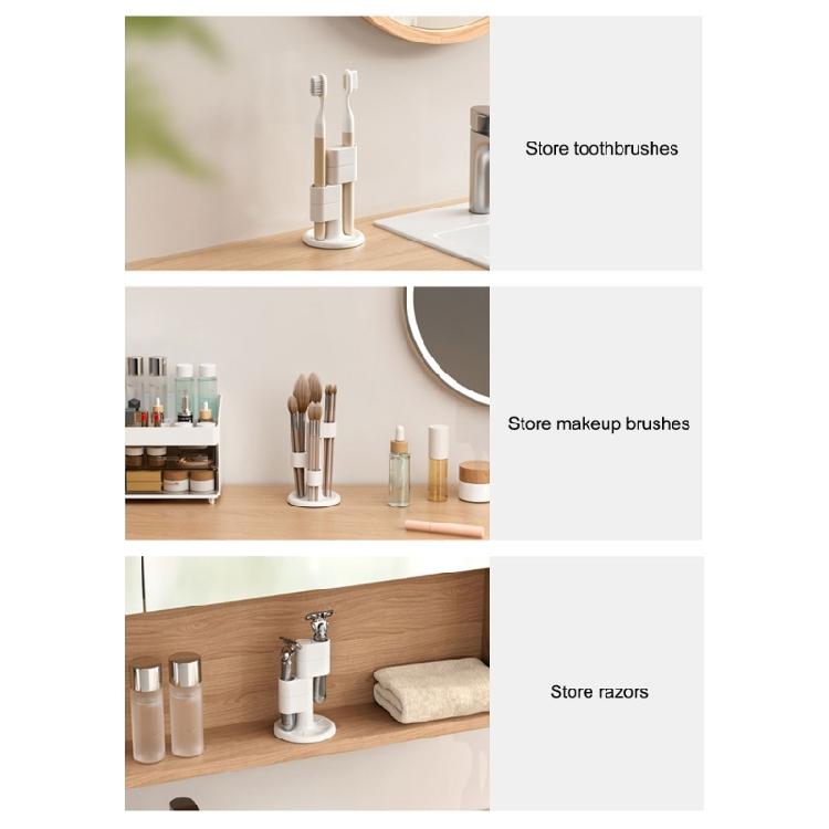 High Capacity Rotating Pen Stand 4 Compartments   ABS Construction Office Supply