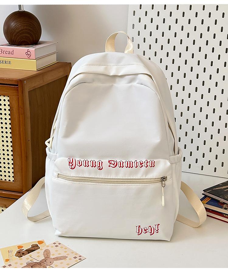 

Large-capacity schoolbag for girls, junior high school students, girls, simple and versatile, high school students, backpacks, fashion білий