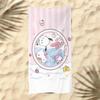 Cute Cartoon Kitten Printed Microfiber Beach Towel Quick Dry Soft Bath Towel For Kids Seaside Swimming