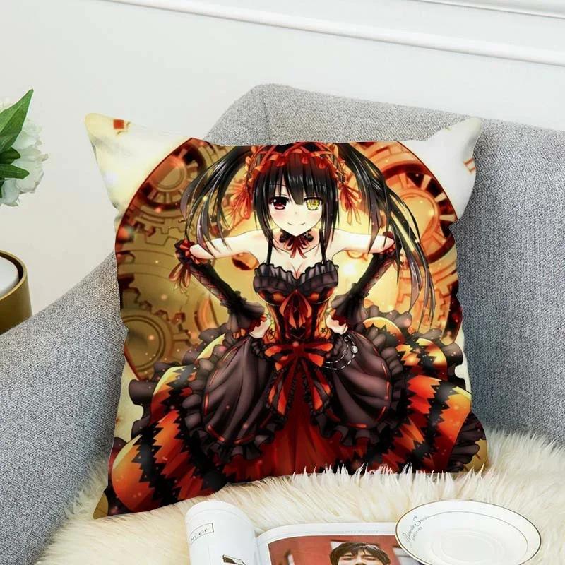 T-Tokisaki Kurumi Decorative Cushions for Sofa Cushion Cover 45*45 Pilow Cases Pillowcase 40x40 Car Decoration Pillowcases