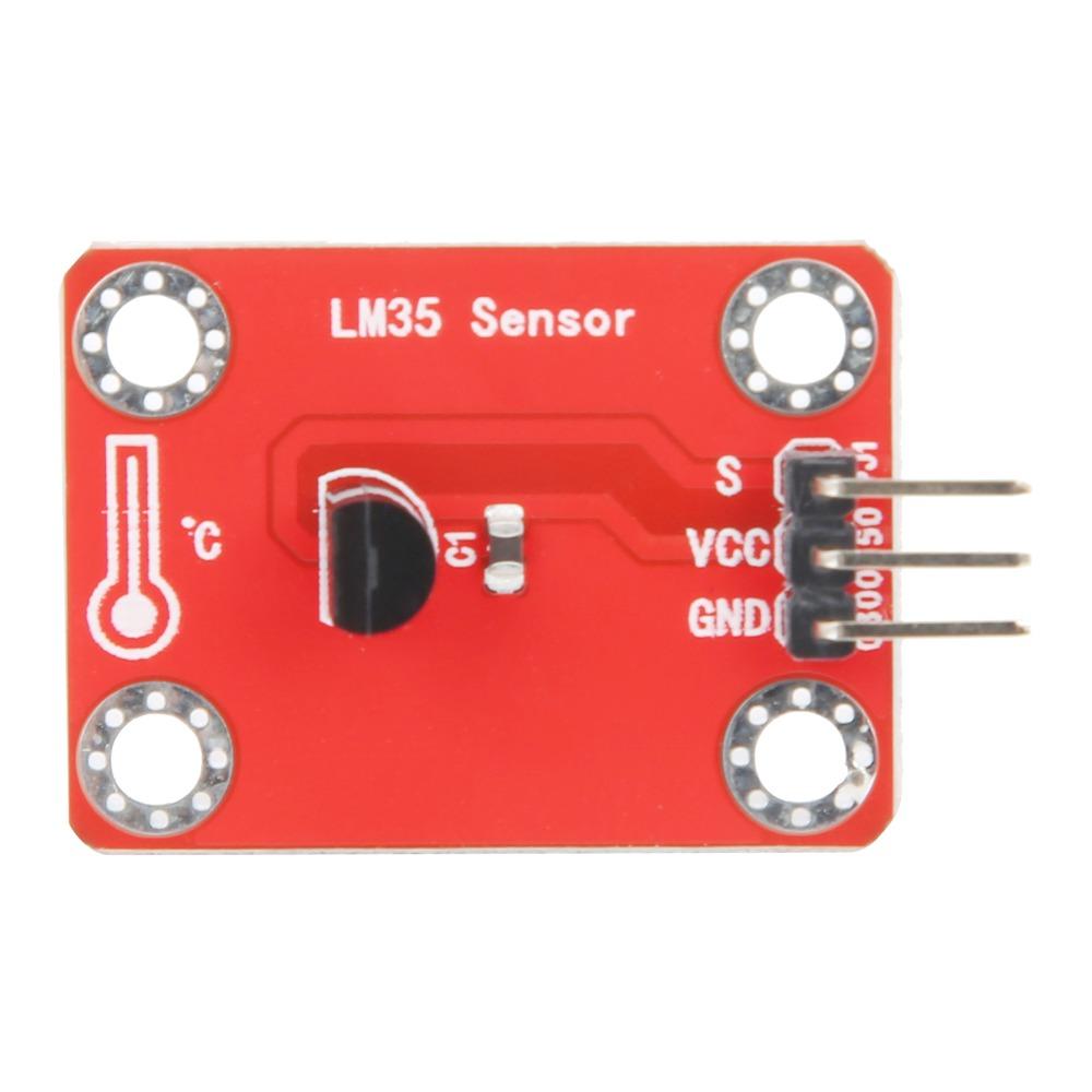 4 Mounting Holes LM35 Temperature Sensor Analog Output DIY Sensor Module  for Microcontroller