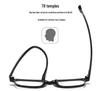 Asha Lu Super Light Clear Glasses Frames for Men & Women – Large TR Frame, Suitable for Students with Prescription Lenses.