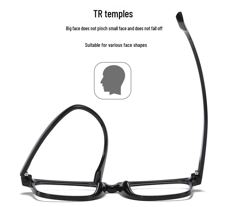 Asha Lu Super Light Clear Glasses Frames for Men & Women – Large TR Frame, Suitable for Students with Prescription Lenses.