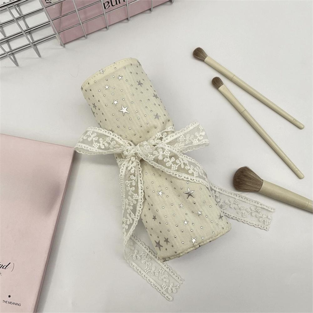 

New Star Makeup Brush Storage Bag Large Capacity Pen Slots Cosmetic Toiletry Case Portable Pen Bag белый