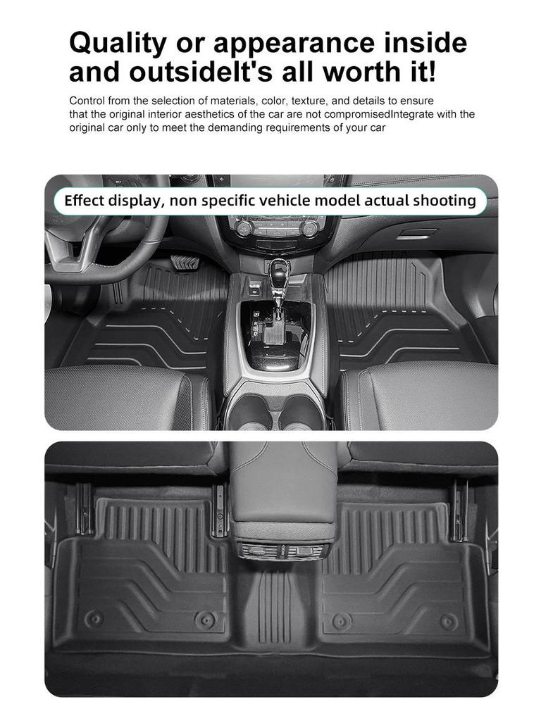 All-TPE Floor Mats & Trunk Mats for 2021 Nissan Rogue - Cross-Border Exclusive