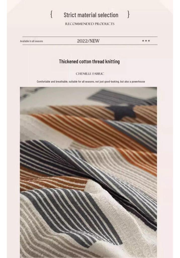 Nordic Universal Non-Slip Sofa Blanket: Full Cover Cushion, Machine Washable, Suitable for All Seasons
