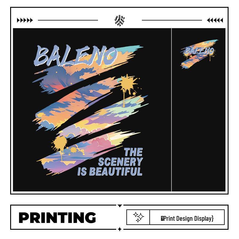 Baleno Men's JPB Rainbow Cloud Print Hoodie