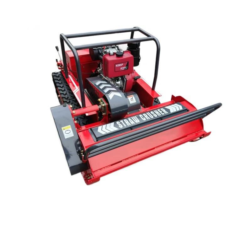 Four-Wheel Drive Remote-Controlled Grass Cutter & Shredder with Self-Propelled Automatic Weeding.