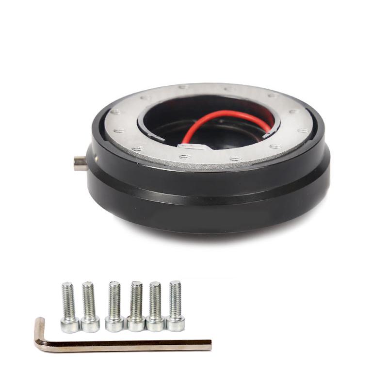Thin Version 6 Hole Steering Wheel Quick Release Hub Adapter Snap Off Boss kit чёрный