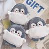 Women's Coin Purse Mini Pouch Sweet Plush Penguin Purse Small Zipper Pouch for Women Girls On Valentine's Day