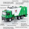 AAYS1 1:24 Compression Inflation Garbage Cars Toy Model Alloy Diecast Doors Opened Miniature Sanitation Truck for Child Festival Gifts