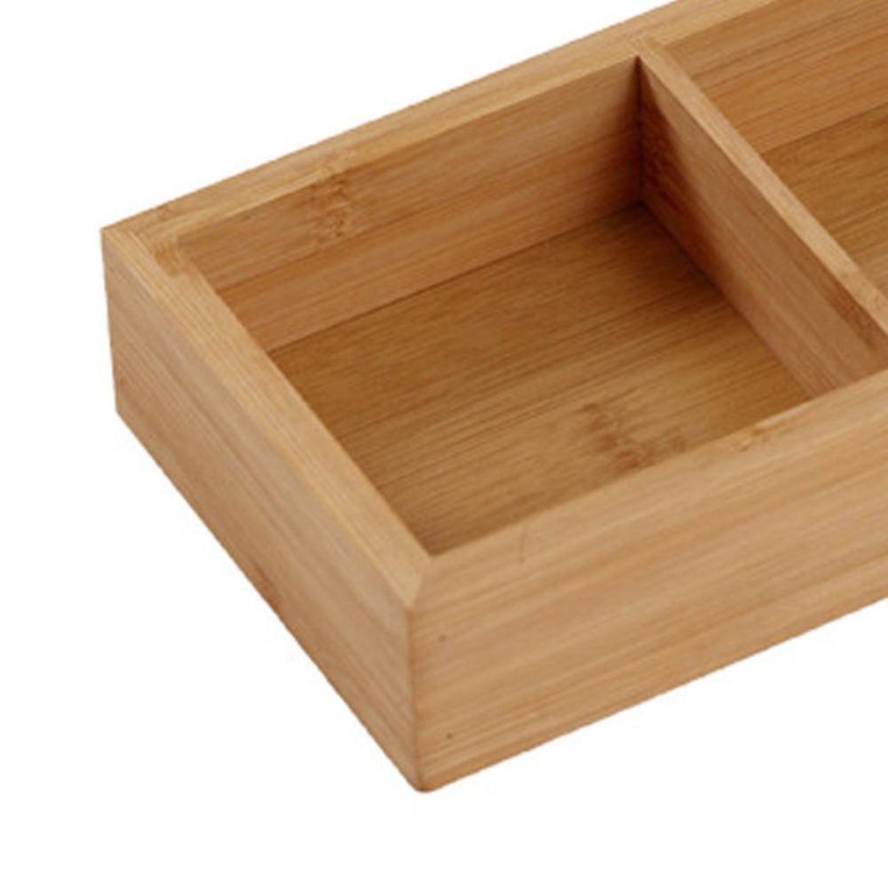 Bamboos Serving Tray Independent Separate Snack Tray Easy To Wipe Display Plate  Afternoon Tea
