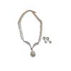 Elegante mit Diamanten besetzte Halskette & Schmuckset für Damen - High-End, vielseitig, super funkelnde Luxus-Schlüsselbein-Accessoires