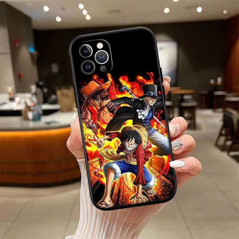 One Piece Luffy ACE Sabo Phone Case for Samsung S20 S21 S21S S22 S23 S24 FE Ultra Plus Lite F06 F16 M06 M16 M56 A07 A17 A36 A37 A55 A57