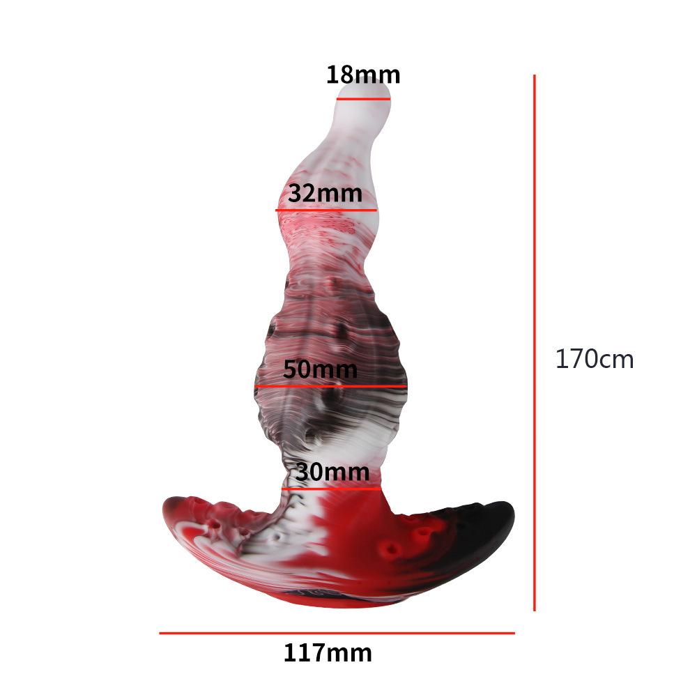 Plug Anal Texturé Portable - Design Couleur Tourbillonnante, Doux & Élastique, 4 Tailles pour une Exploration Intime Sur Mesure