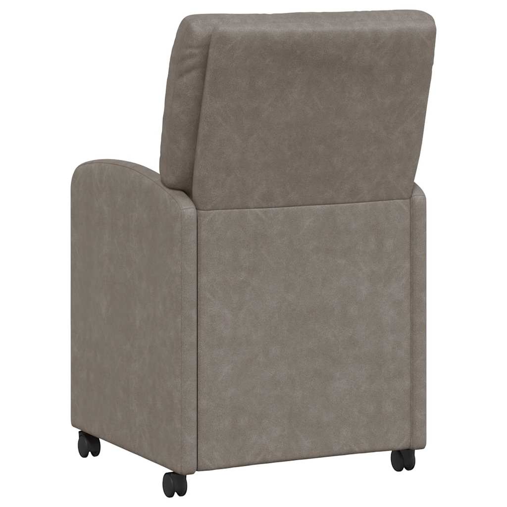Dining Chairs with Casters 2 pcs Gray 57 x 67 x 95 cm