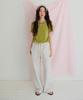 Moui Cozy Stripe Banding Pants (Cream)