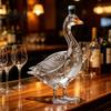 Karafka do whisky Kształt Gęsi Ptaka Karafka, Szklana Zwierzęca Butelka na Likier 3D Kolekcjonerska