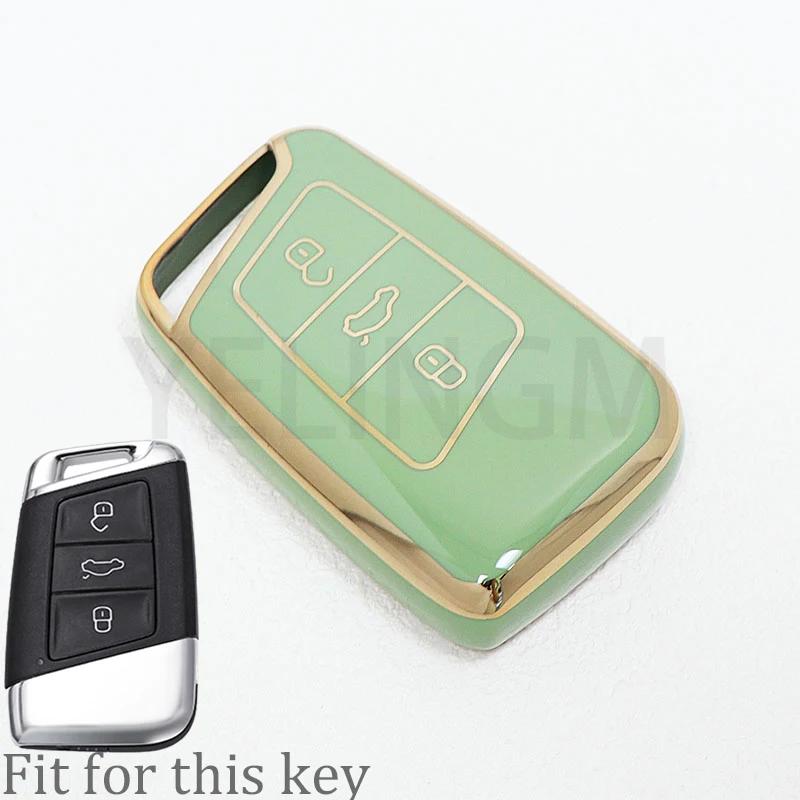 Tpu Car Remote Key Case Cover Shell Fob For Vw Volkswagen Passat B8 Tiguan Magotan Golf For Skoda Kodiaq Superb A7 Accessories